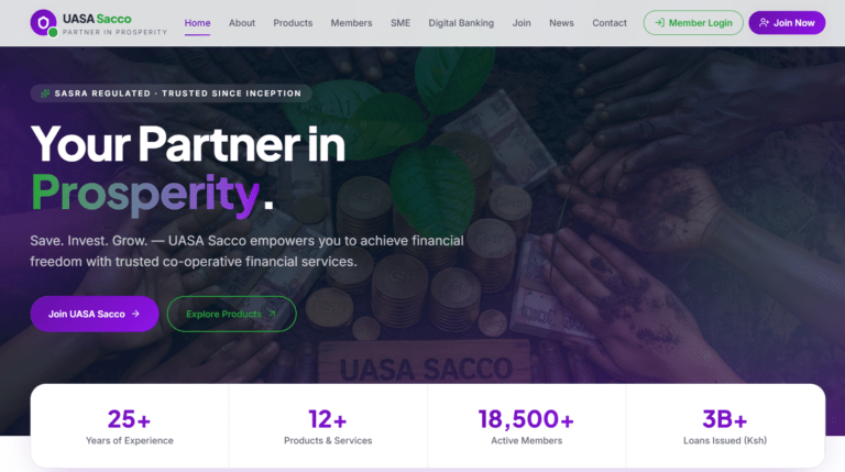UASA Sacco Website by IDN